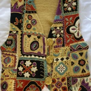Vintage multi color sweater vest